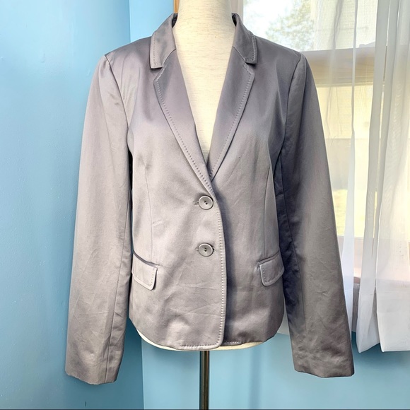 ⭐SALE $10 or Less!⭐ J. Crew Slate Soiree Sateen Blazer - Picture 8 of 8